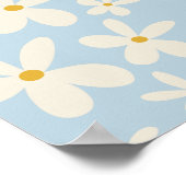 ワイルドフラワーブルーデイジーボホベビーガール子供部屋 ポスター (角)