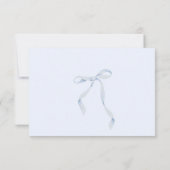 ワイルドフラワーブルーボウフレーム赤ちゃんシャワーありがとう サンキューカード (裏面)