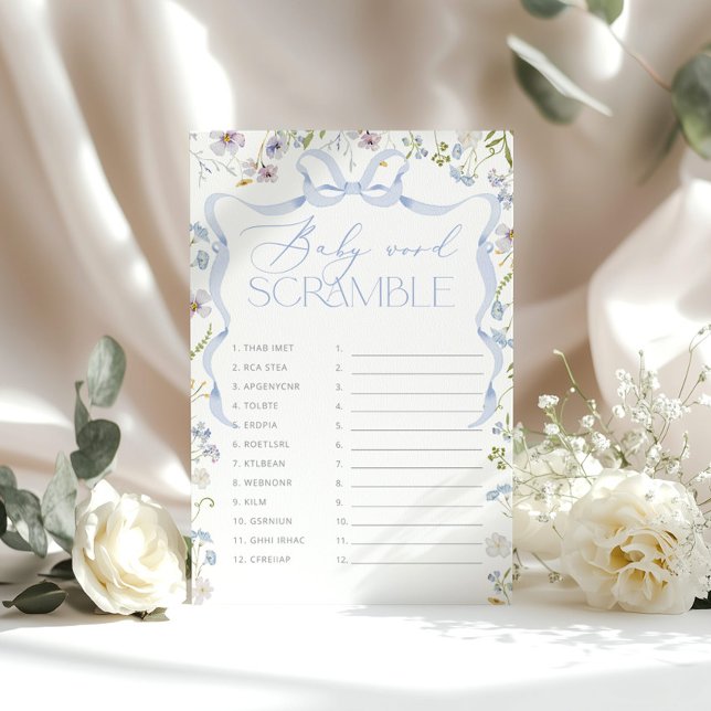 ワイルドフラワーブルーボウベビー単語スクランブルゲーム (クリエイターアップロード済み)