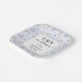 ワイルドフラワーブルーボーイベビーシャワー ペーパープレート (傾斜あり)