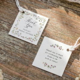 ワイルドフラワーブルーム ヴィンテージ フラワーブライダルシャワー フェイバータグ