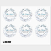 ワイルドフラワーブルー差出人住所 ラウンドシール (シート)