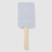 ワイルドフラワーブルー水彩優雅な結婚式プログラム ハンドファン (裏面)