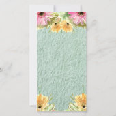 ワイルドフラワーブルー結婚のメニュー (裏面)