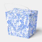 ワイルドフラワーブルー開花フローラベビーシャワーカスタム フェイバーボックス (裏面サイド)