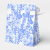 ワイルドフラワーブルー開花フローラベビーシャワーカスタム フェイバーボックス (裏面サイド)