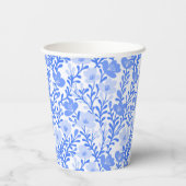 ワイルドフラワーブルー開花フローラベビーシャワーカスタム 紙コップ (裏面)