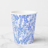 ワイルドフラワーブルー開花フローラベビーシャワーカスタム 紙コップ (正面)