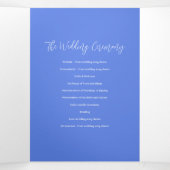 ワイルドフラワーブルー黄水色結婚植物 三つ折りプログラム (内部中)