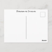 ワイルドフラワーブーケかわいらしカラー鉛筆スケッチ ポストカード (裏面)