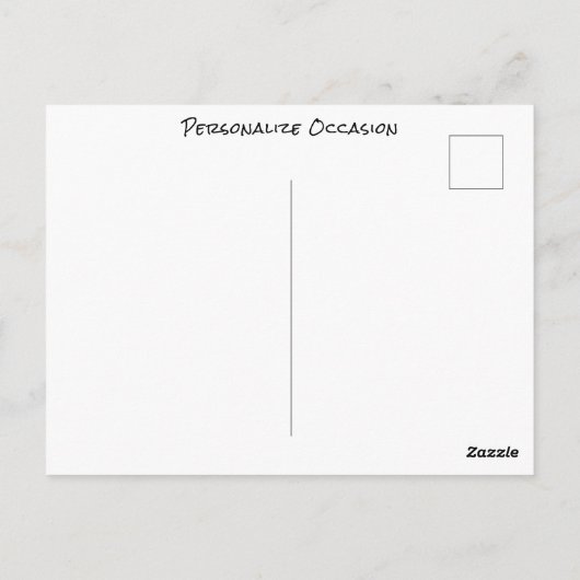 ワイルドフラワーブーケかわいらしカラー鉛筆スケッチ ポストカード (裏面)