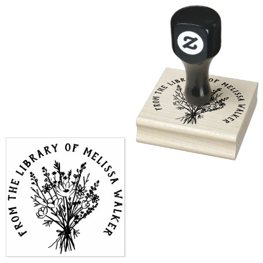 ワイルドフラワーブーケカスタムーパーソナライズされたト ラバースタンプ (押印)