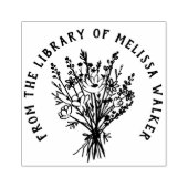 ワイルドフラワーブーケカスタムーパーソナライズされたト ラバースタンプ (インプリント)