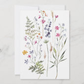 ワイルドフラワーブーケカラフルハッモダン結婚ズ 招待状 (裏面)