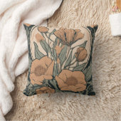 ワイルドフラワーブーケコテージコア – アールヌーヴD13 クッション (ブランケット)