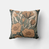 ワイルドフラワーブーケコテージコア – アールヌーヴD13 クッション (裏面)