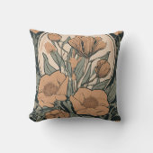 ワイルドフラワーブーケコテージコア – アールヌーヴD13 クッション (正面)