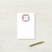 ワイルドフラワーブーケパーソナライズされた ポストイット (デスク上)