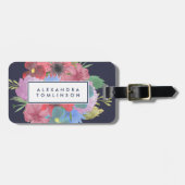 ワイルドフラワーブーケパーソナライズされた ラゲッジタグ (正面横)