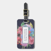 ワイルドフラワーブーケパーソナライズされた ラゲッジタグ (正面縦)
