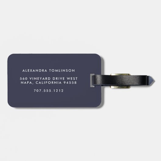 ワイルドフラワーブーケパーソナライズされた ラゲッジタグ (裏面横)