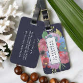 ワイルドフラワーブーケパーソナライズされた ラゲッジタグ