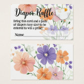ワイルドフラワーブーケフローラガールベビーおむつラッフル (正面&裏面)