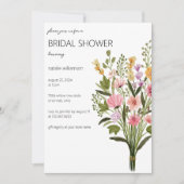 ワイルドフラワーブーケブライダルシャワー 招待状 (正面)