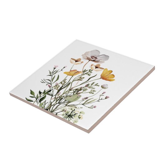 ワイルドフラワーブーケボホエステティック タイル (側面)