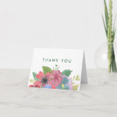 ワイルドフラワーブーケモダンフローラありがとう サンキューカード (正面)
