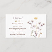 ワイルドフラワーブーケ名刺 名刺 (裏面)