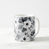 ワイルドフラワーブーケ水彩ヴィンテージ図 コーヒーマグカップ (正面右)