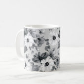 ワイルドフラワーブーケ水彩ヴィンテージ図 コーヒーマグカップ (正面左)
