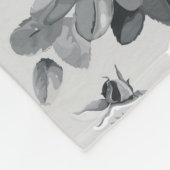 ワイルドフラワーブーケ水彩ヴィンテージ図 フリースブランケット (角)