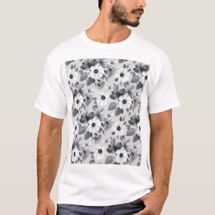 ワイルドフラワーブーケ水彩ヴィンテージ図 Tシャツ