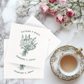 ワイルドフラワーブーケ素朴お洒落の結婚開花 スタンダードカクテルナプキン