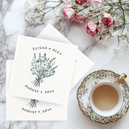 ワイルドフラワーブーケ素朴お洒落の結婚開花 スタンダードカクテルナプキン