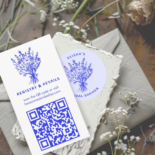 ワイルドフラワーブーケ素朴お洒落ブライダルシャワー ラウンドシール