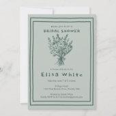 ワイルドフラワーブーケ素朴お洒落ブライダルシャワー 招待状 (正面)