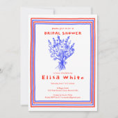 ワイルドフラワーブーケ素朴お洒落ブライダルシャワー 招待状 (正面)