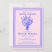 ワイルドフラワーブーケ素朴お洒落ブライダルシャワー 招待状 (正面)