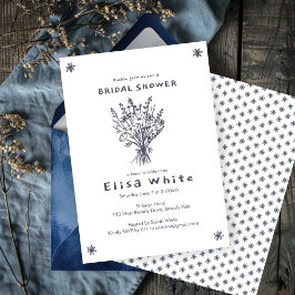 ワイルドフラワーブーケ素朴お洒落ブライダルシャワー 招待状