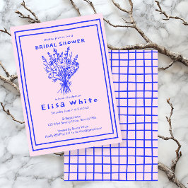 ワイルドフラワーブーケ素朴お洒落ブライダルシャワー 招待状