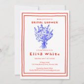 ワイルドフラワーブーケ素朴お洒落ブライダルシャワー 招待状 (正面)