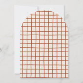 ワイルドフラワーブーケ素朴アーチシャお洒落ワー 招待状 (裏面)