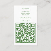 ワイルドフラワーブーケ素朴手作りフローラQRコード 名刺 (裏面)