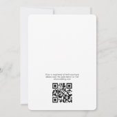 ワイルドフラワーブーケ素朴QRお洒落コードブライダル 招待状 (裏面)