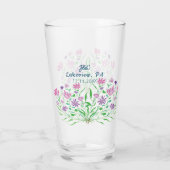 ワイルドフラワーブーケ結婚のグラス タンブラーグラス (裏面)