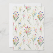 ワイルドフラワーブーケ&バタフライブライダルシャワー 招待状 (裏面)