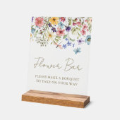 ワイルドフラワーブーケ ブルーム フラワーバー アクリルサイン (傾斜)